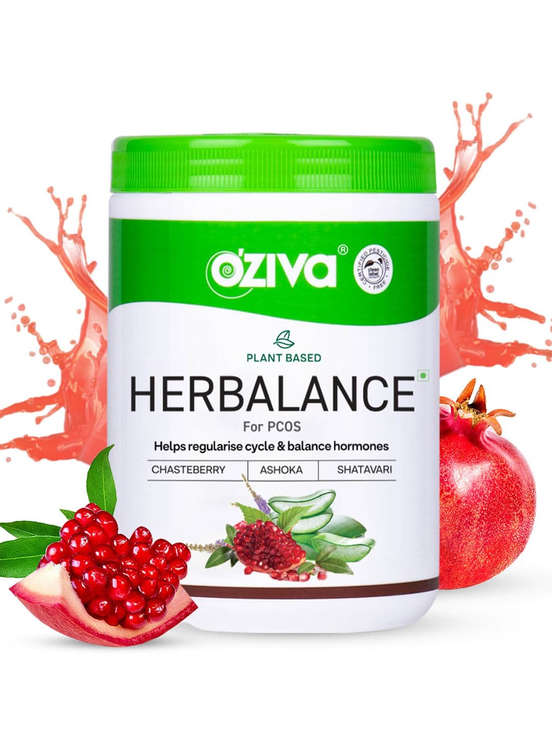 OZiva Plant Based Herbalance Powder With Chasteberry & Ashoka For PCOS - 200g - view 1