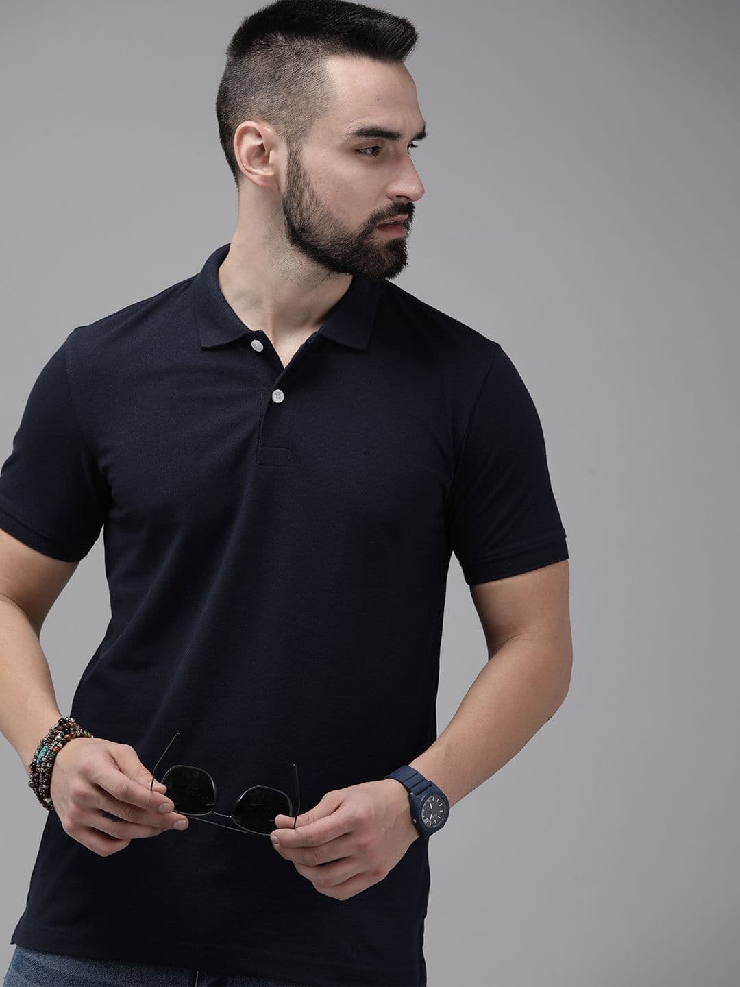 Roadster Men Polo Collar T-shirt - view 1