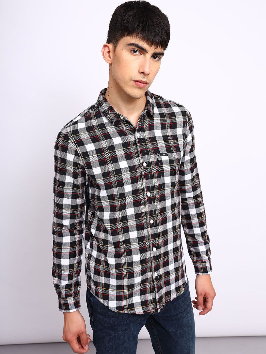 Lee Checked Twill Cotton Casual Shirt - view 1