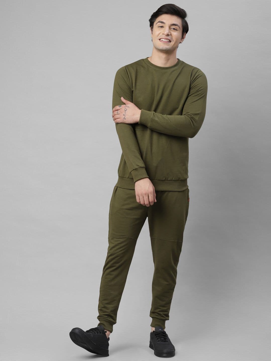 Rigo Round Neck Cotton Sweatshirt With Joggers - view 1
