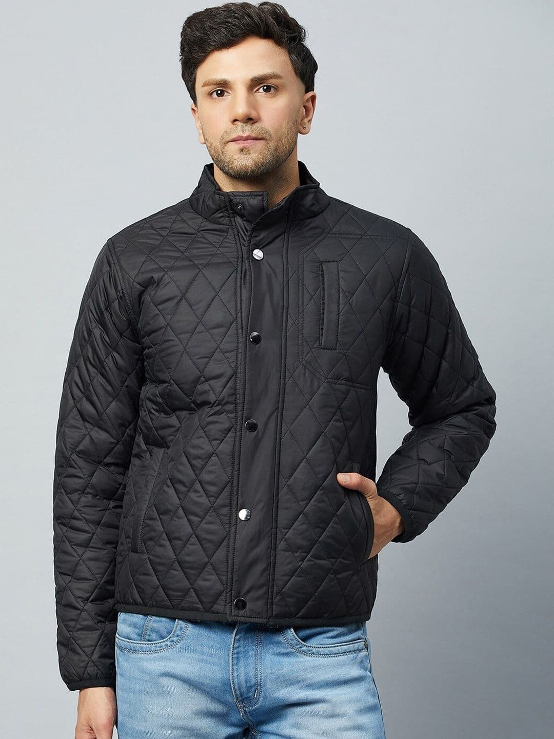 Club York Self Design Lightweight Quilted Jacket - view 1