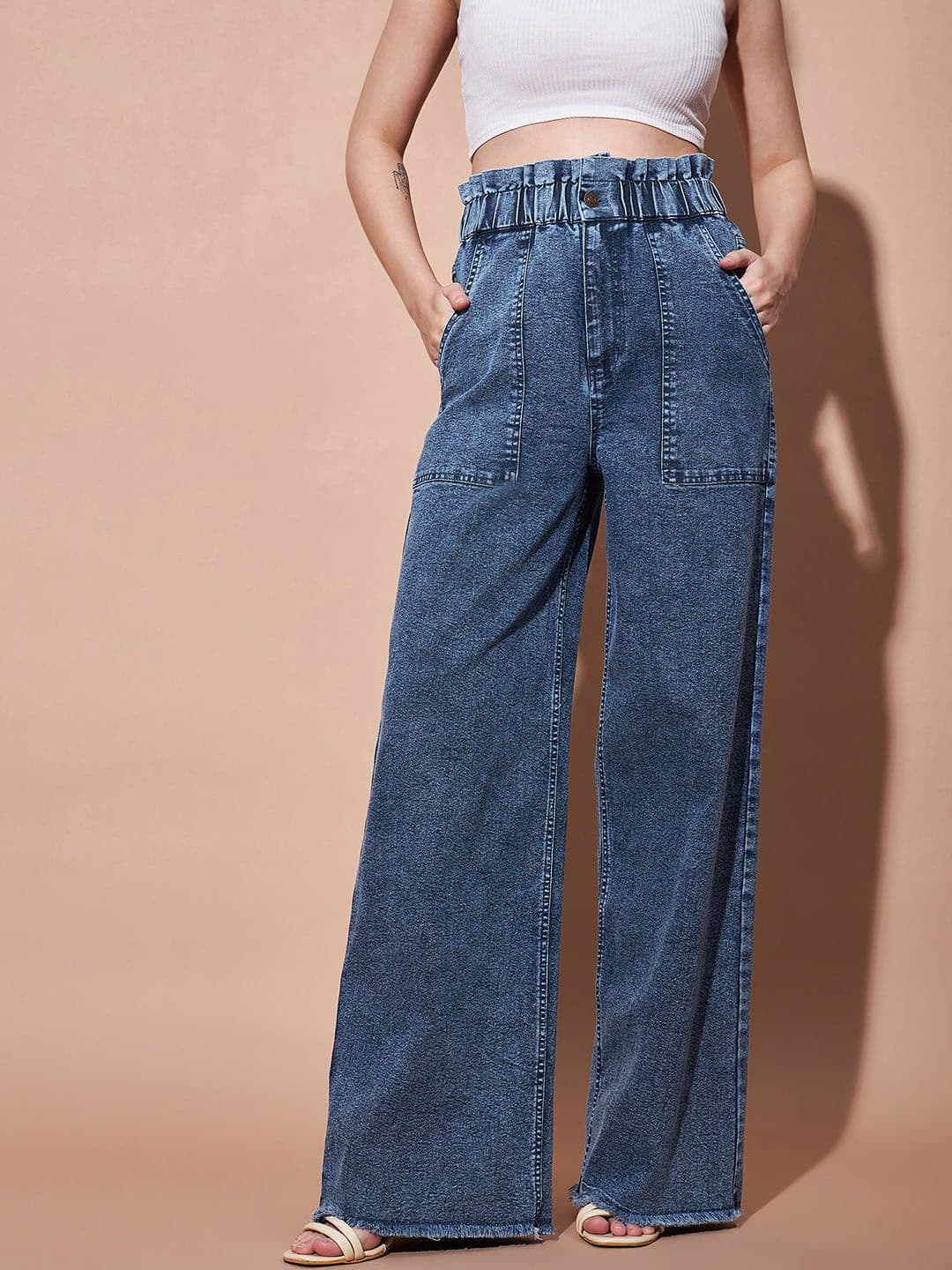 SASSAFRAS BASICS Women High-Rise Heavy Fade Stretchable Jeans - view 1