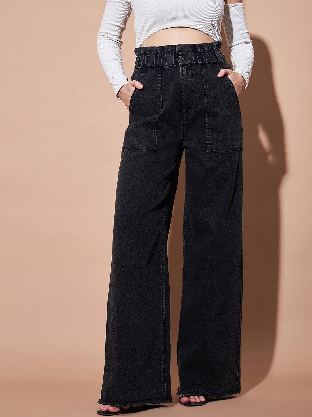 SASSAFRAS BASICS Women Straight Fit High-Rise Clean Look Light Fade Jeans - view 1