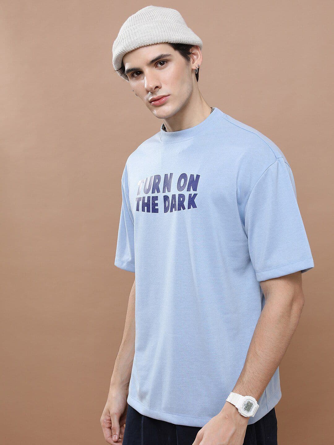 HIGHLANDER Unisex Typography Printed Drop Shoulder Oversized T-Shirt - view 1