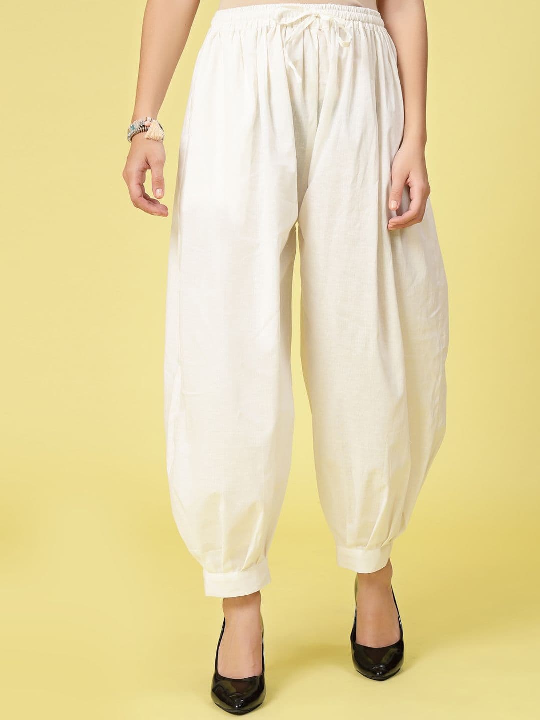 Clora Creation Women Mid-Rise Cotton Loose-Fit Afghani Salwar - view 1