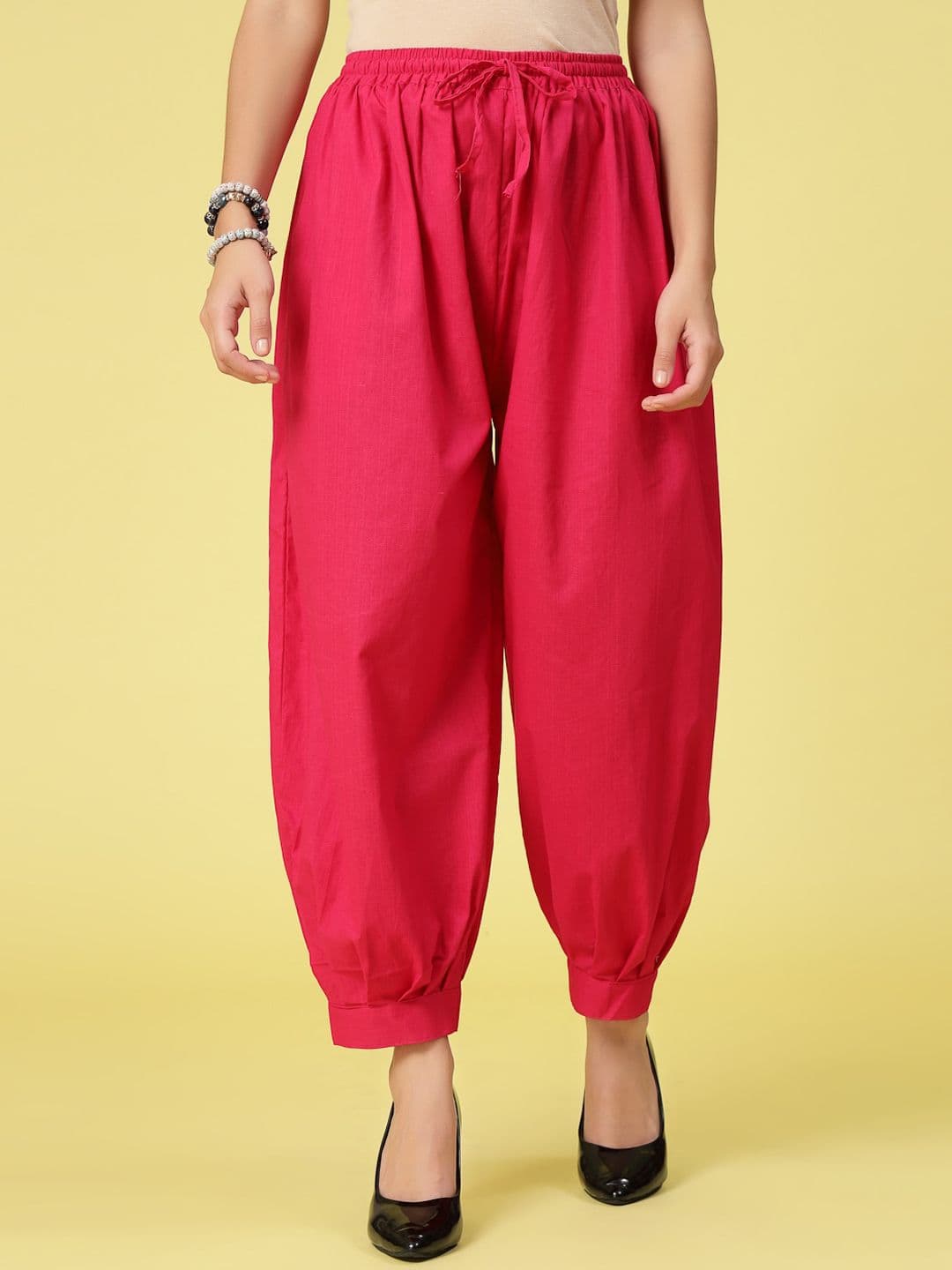 Clora Creation Women Mid-Rise Cotton Loose-Fit Afghani Salwar - view 1