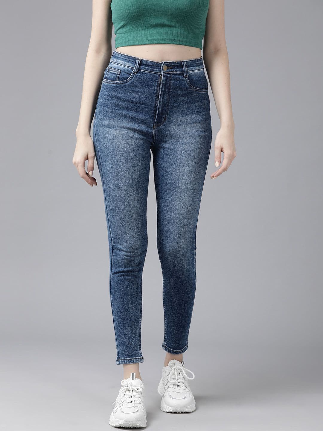 The Roadster Life Co. Women Skinny Fit High-Rise Light Fade Stretchable Jeans - view 1