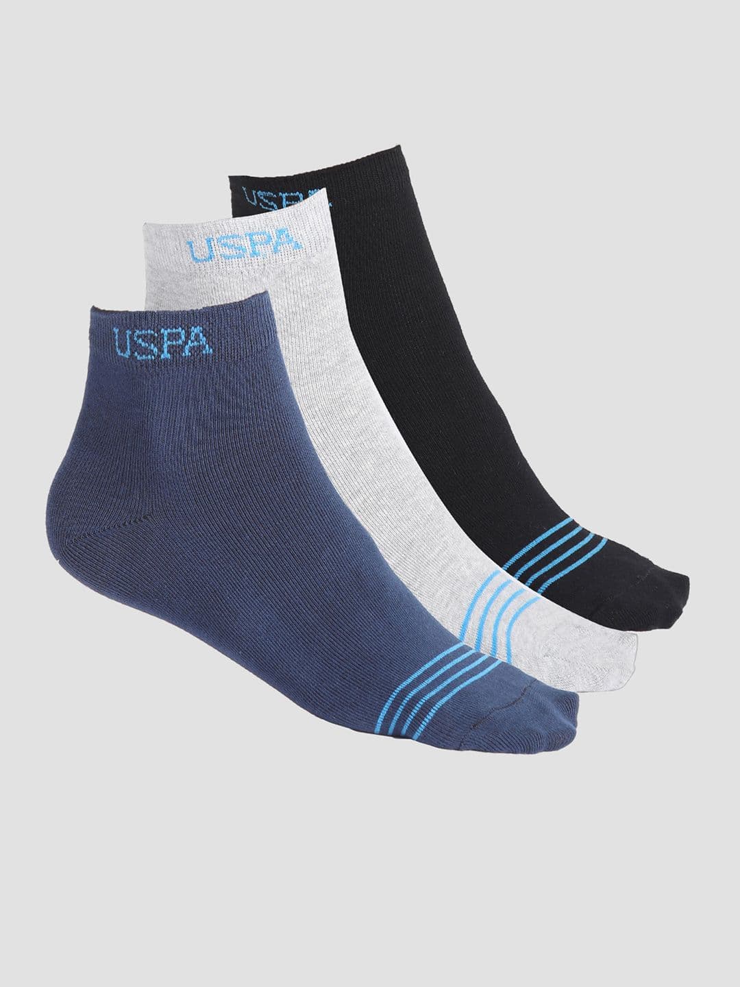 U.S. Polo Assn. Men Pack Of 3 Ankle-Length Stretch I646 Socks - view 1