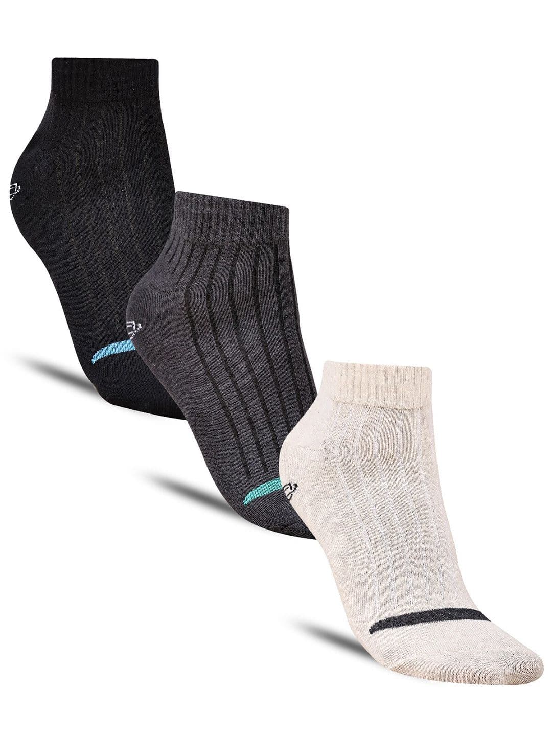 Dollar Socks Pack of 3 Men Cotton Striped Ankle-Length Socks - view 1