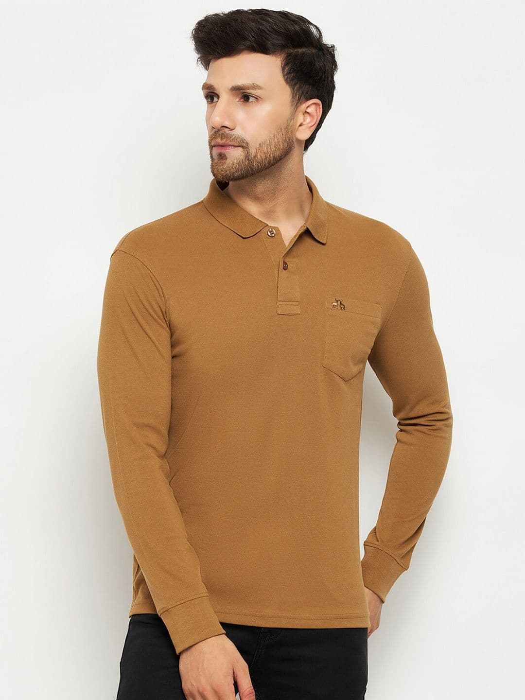 98 Degree North Polo Collar Long Sleeve Pockets Cotton Regular T-shirt - view 1