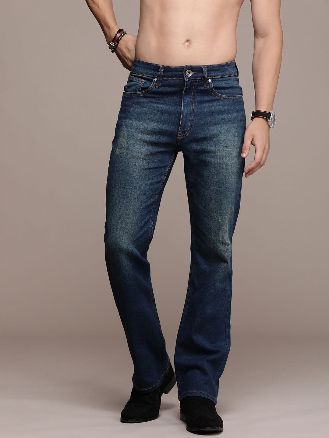 Roadster Men Bootcut Stretchable Jeans