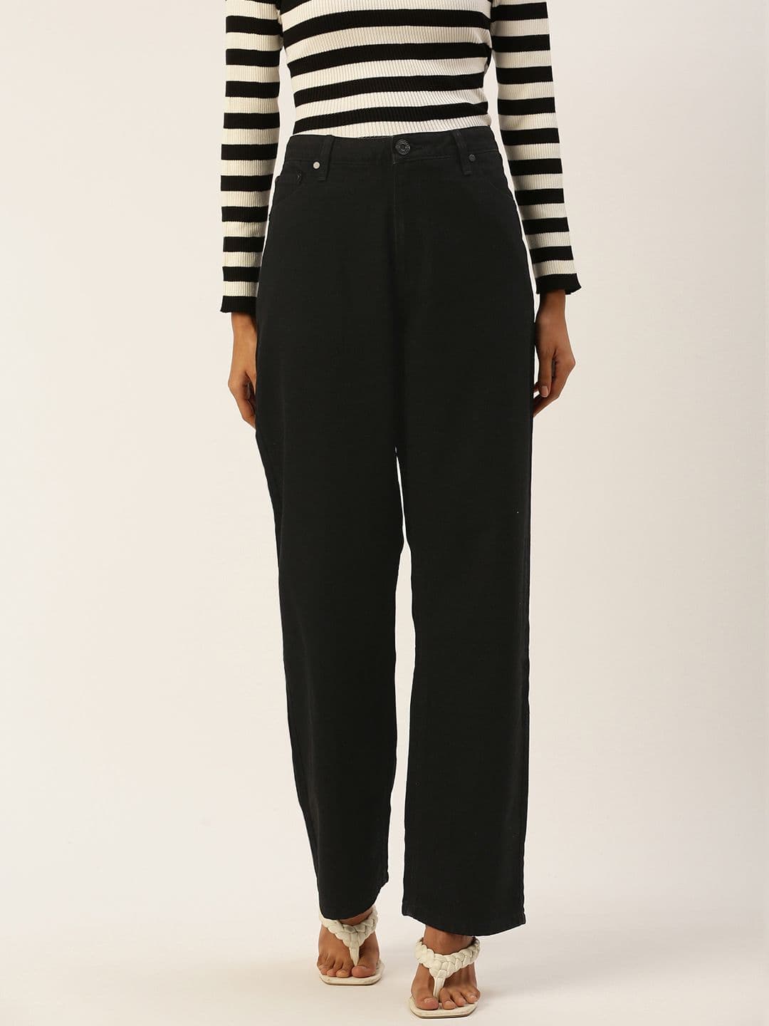 Bene Kleed Women Black Straight Fit High-Rise Jeans - view 1