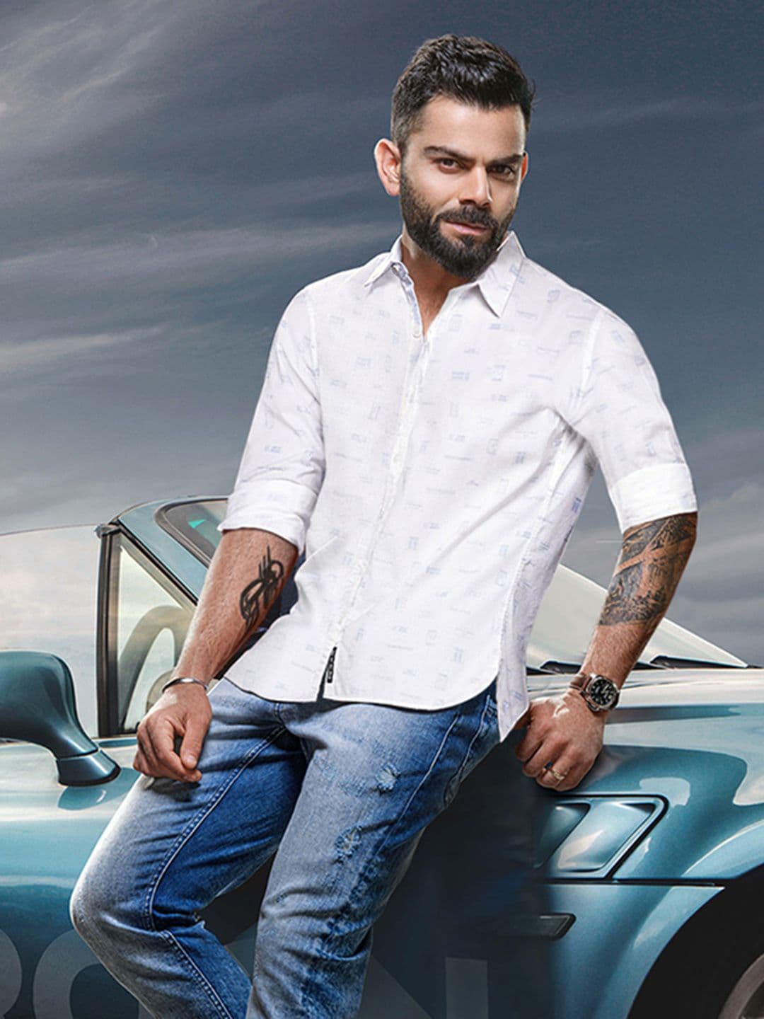 WROGN Cotton Slim Fit Typography Printed Shirt - view 1