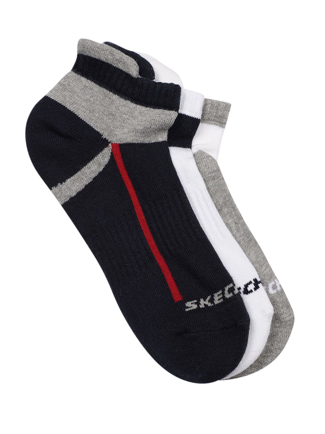 Skechers Men Set of 3 Patterned Ankle Length Socks - view 1