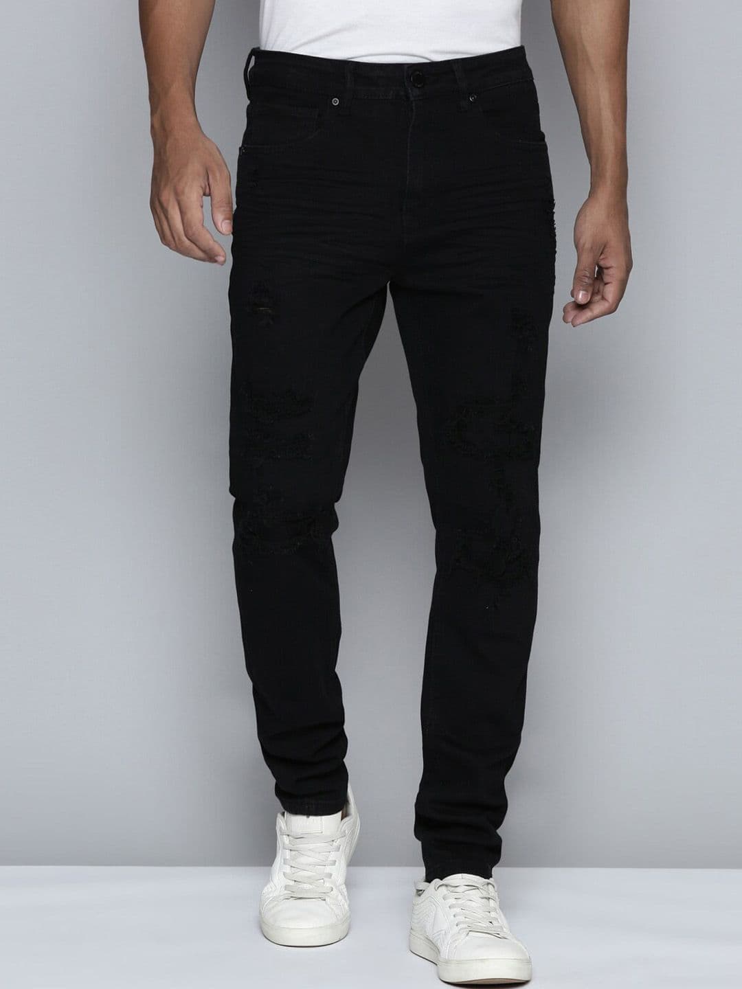 WAIMEA Men Hollywood Skinny Fit Mildly Distressed Stretchable Jeans - view 1