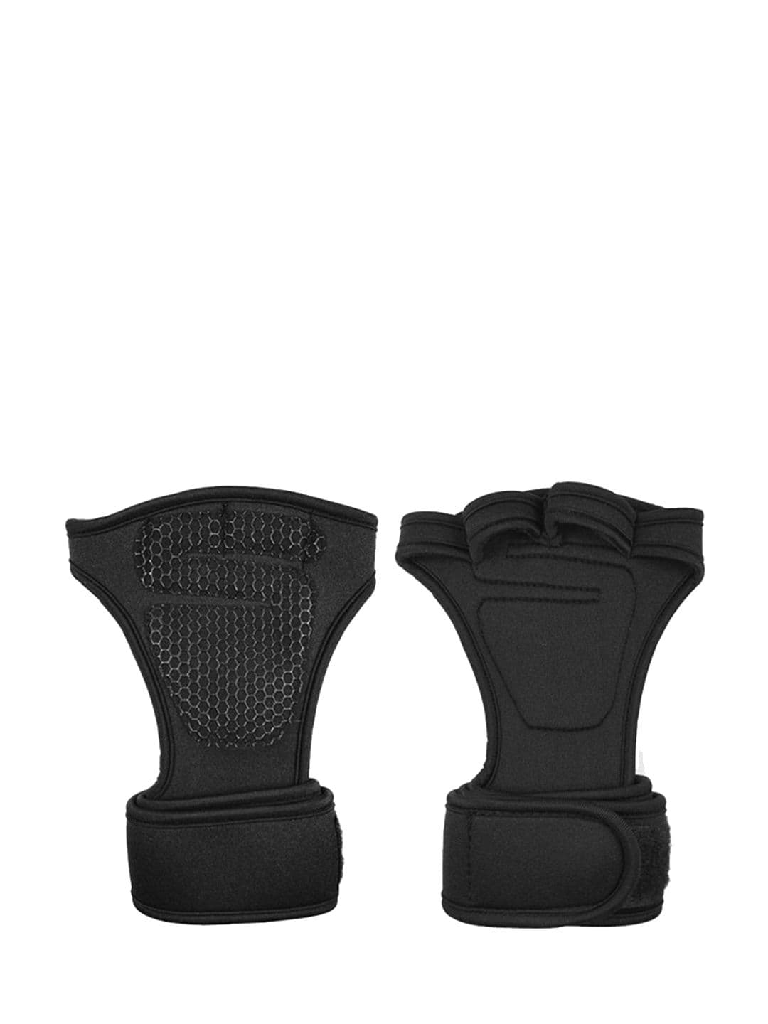 Alexvyan Men Back-Open Long Straped Snuggly-Fit Fingerless Gym & Sports Gloves - view 1