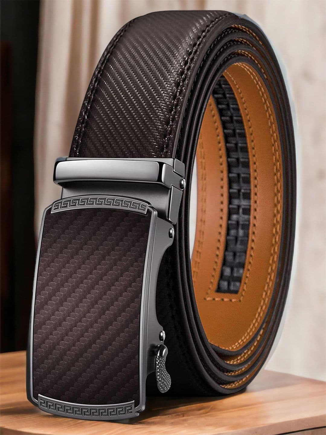 INVICTUS Men Textured Leather Belt - view 1