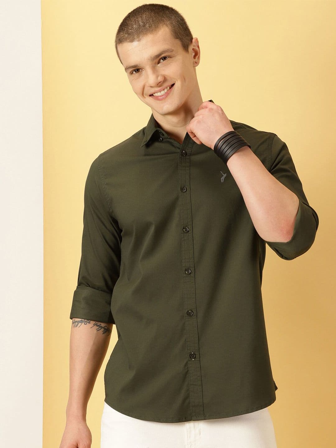 Thomas Scott Classic Spread Collar Cotton Shirt - view 1