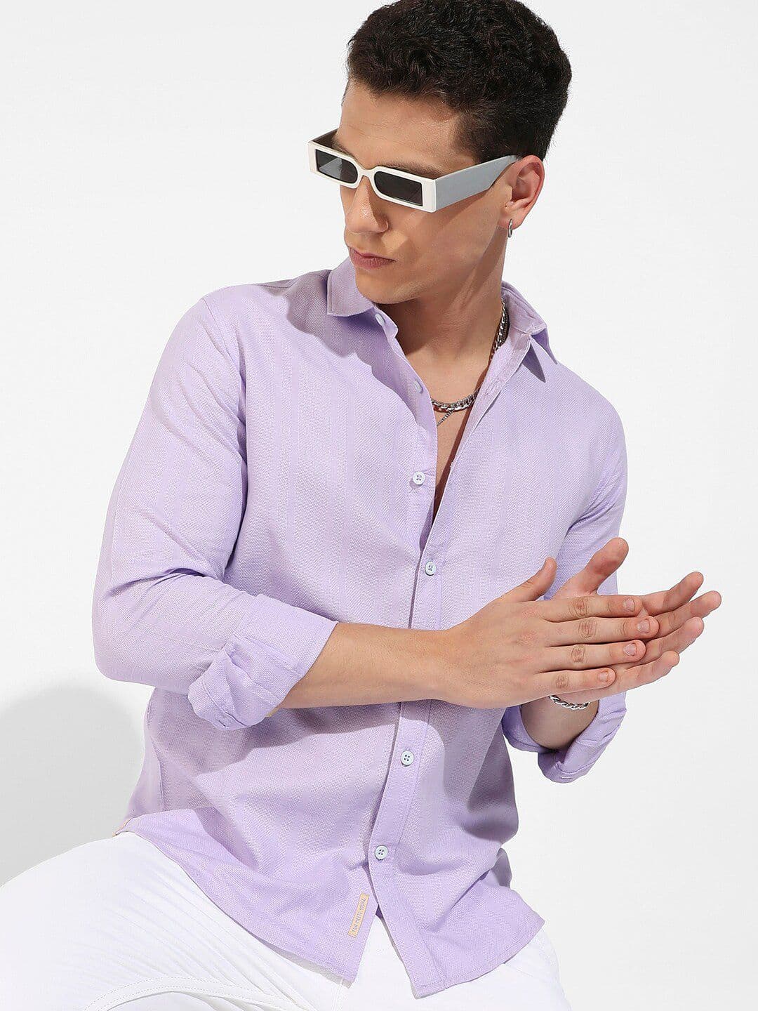 CAHOOT Campus Sutra Lavender Classic Cotton Casual Shirt - view 1
