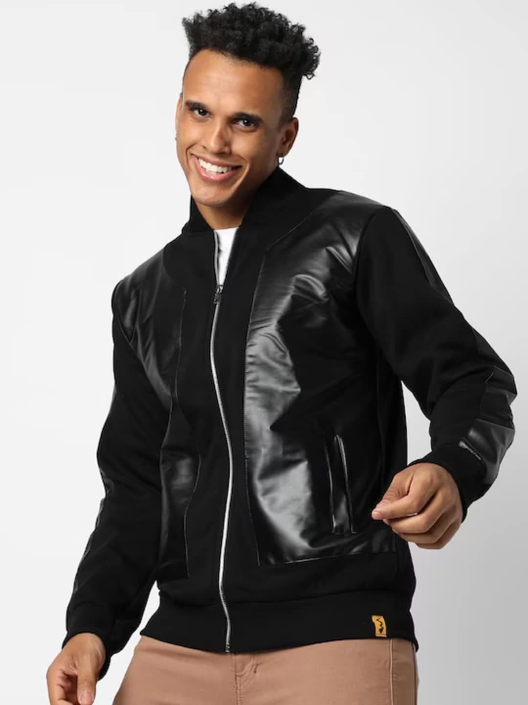 CAHOOT Campus Sutra Windcheater Bomber Jacket With Patchwork - view 1