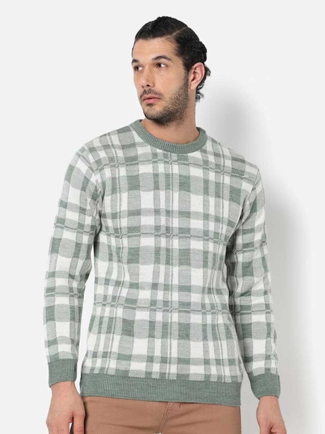 CAHOOT Campus Sutra Checked Woollen Pullover Sweater - view 1