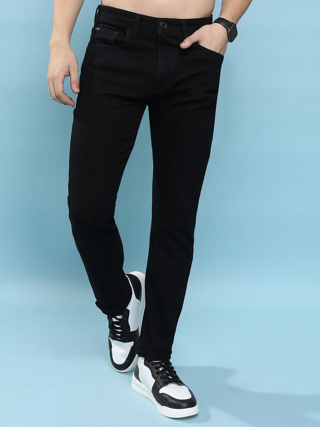 HIGHLANDER Men Tapered Fit Clean Look Stretchable Skinny Fit Jeans - view 1