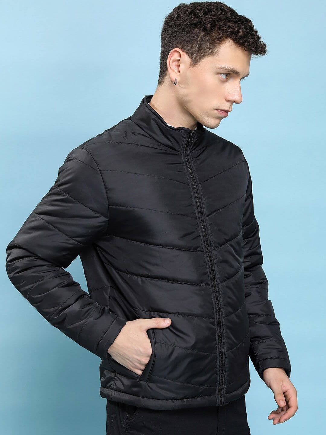 HIGHLANDER Men Solid High Neck Puffer Jacket - view 1
