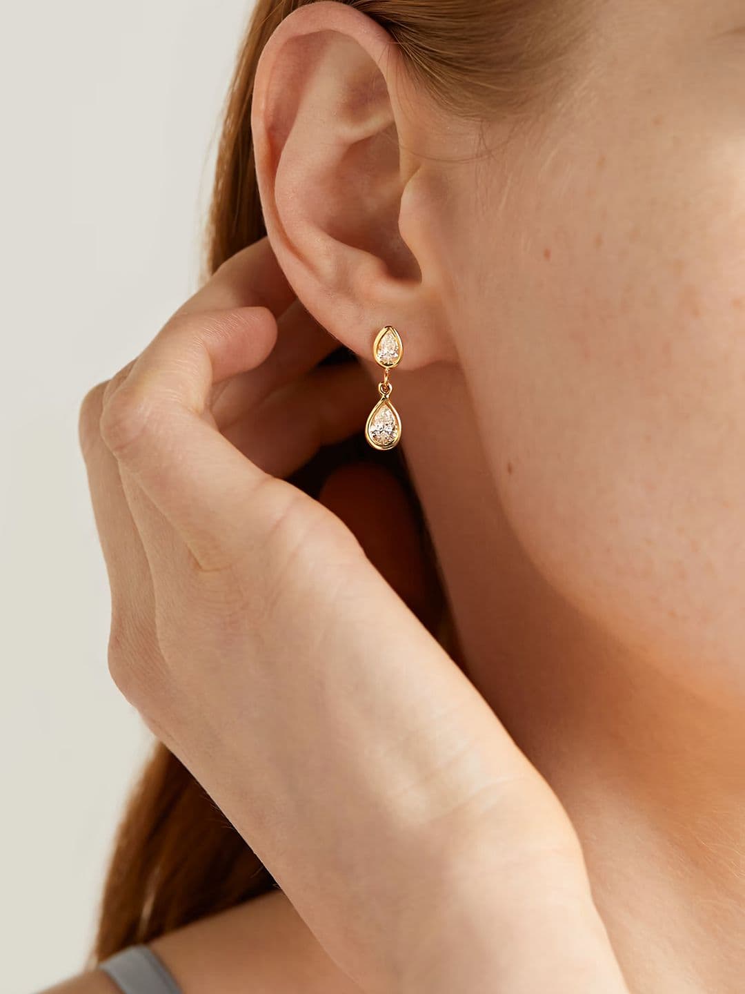 MINUTIAE Gold-Plated Contemporary Drop Earrings - view 1