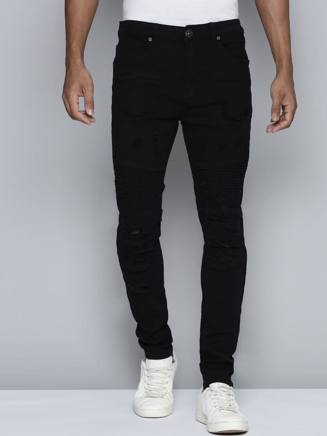 WAIMEA Men Hollywood Skinny Fit Mid-Rise Slash Knee Stretchable Jeans - view 1
