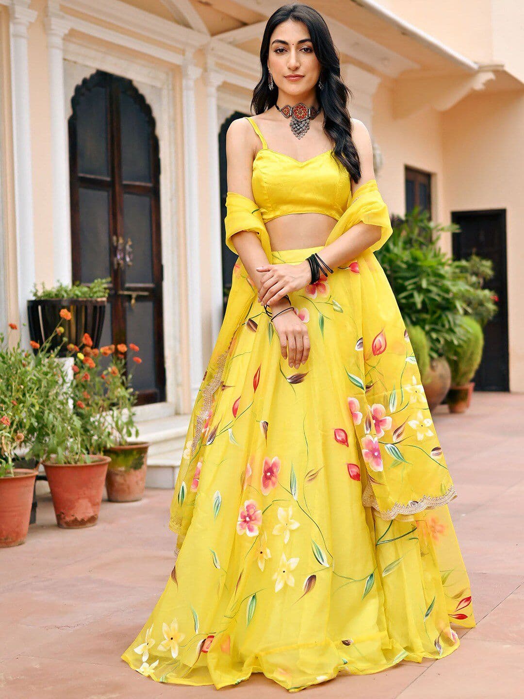 Lavanya The Label Floral Printed Ready to Wear Lehenga & Blouse With Dupatta - view 1
