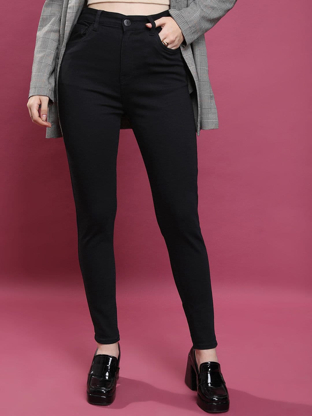 Basics By Tokyo Talkies Women Skinny Fit Clean Look Stretchable Jeans - view 1