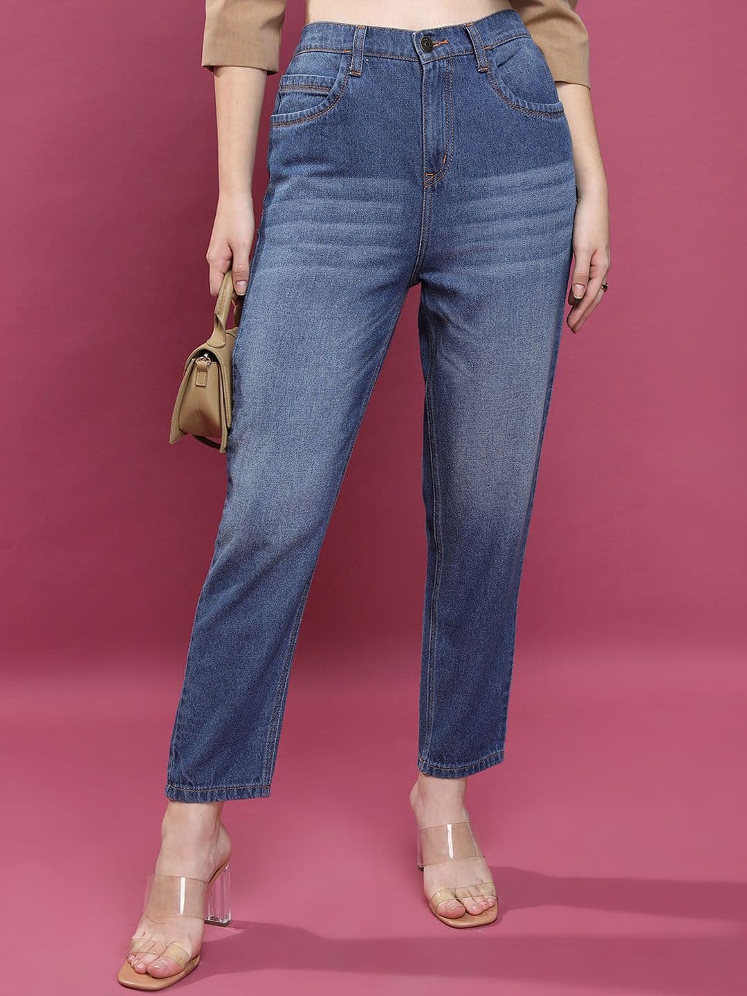 Basics By Tokyo Talkies Women Straight Fit Heavy Fade Jeans - view 1