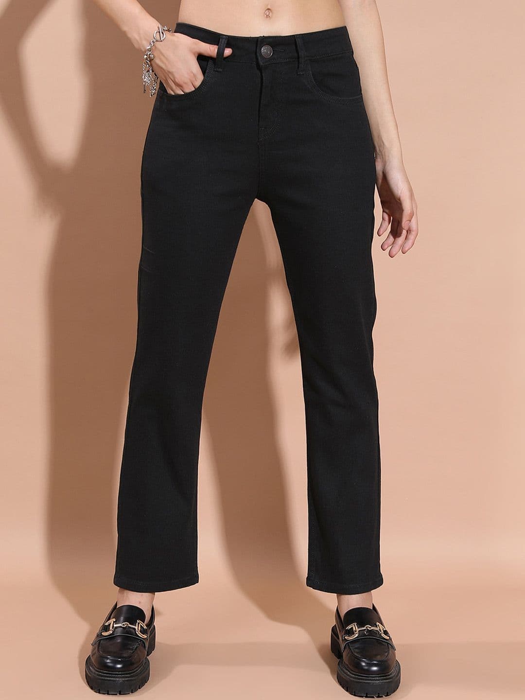 Basics By Tokyo Talkies Women Boyfriend Fit Stretchable Jeans - view 1