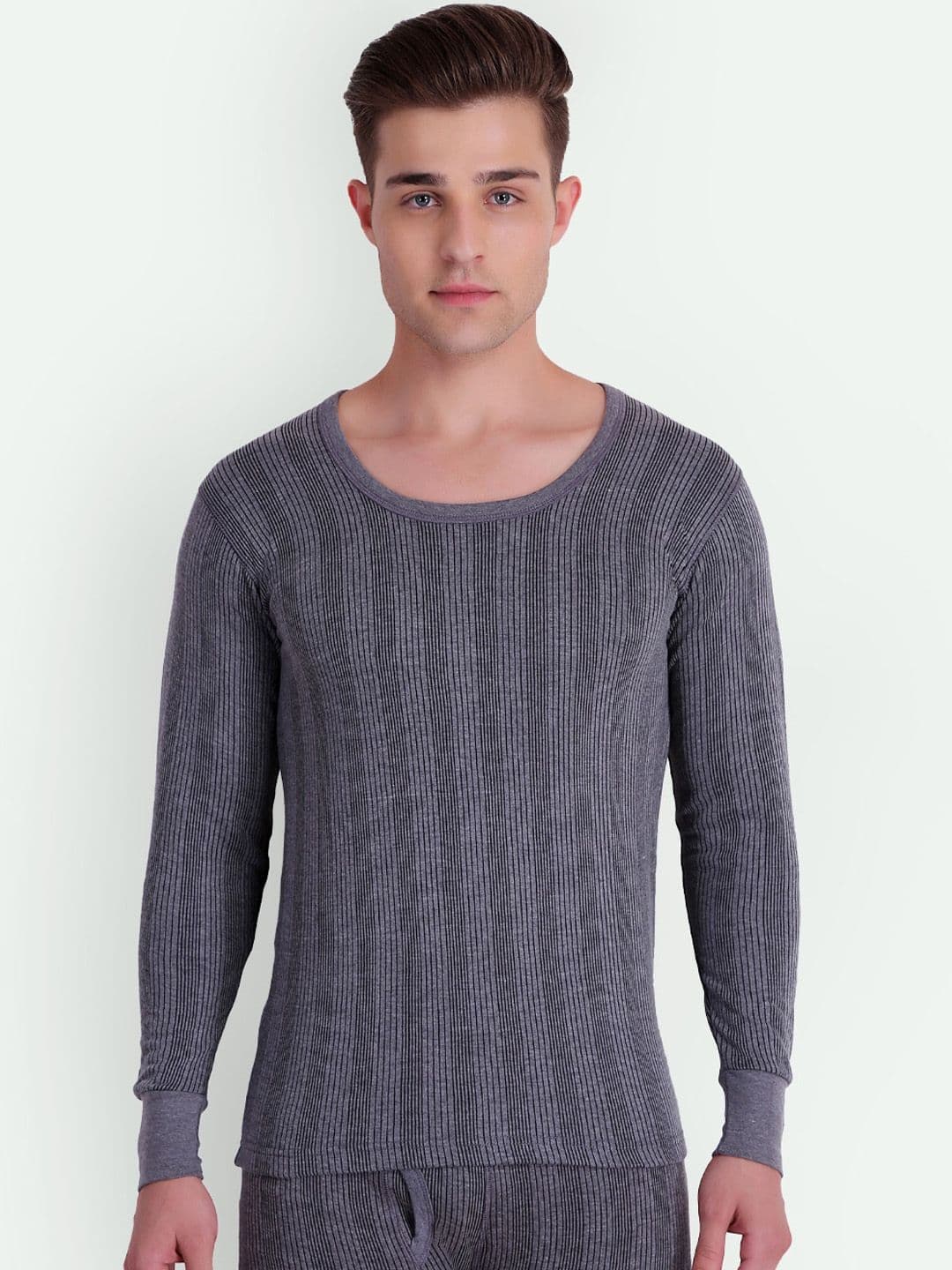 T.T. Elite Round Neck Ribbed Thermal Top - view 1