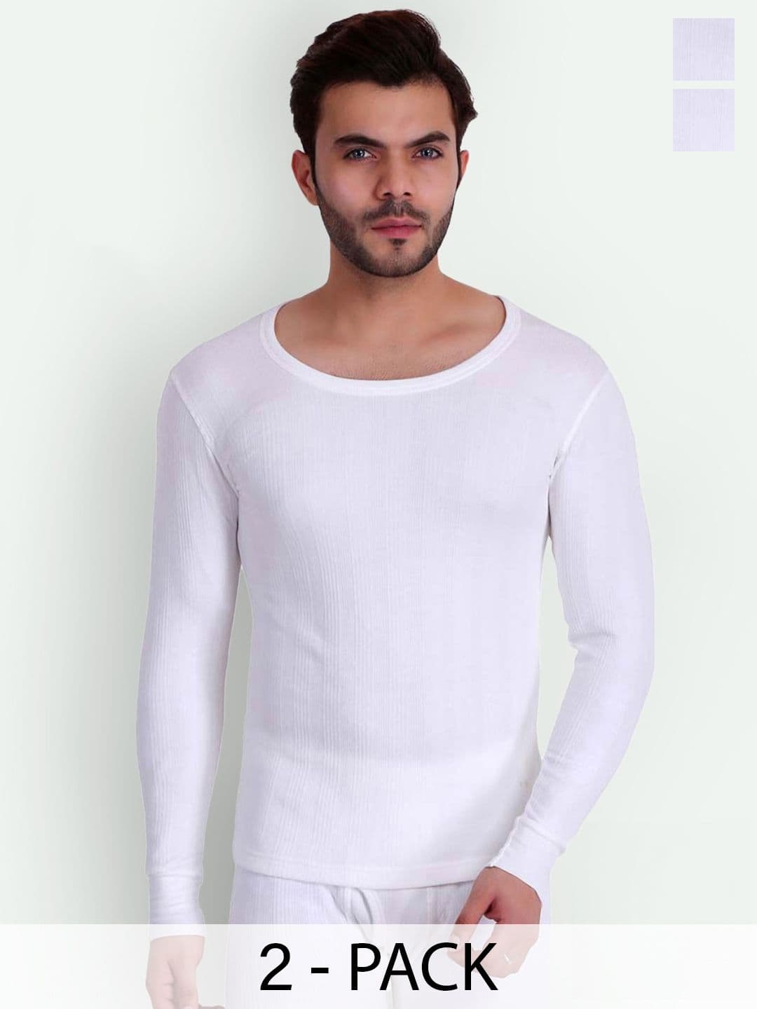 T.T. Pack Of 2 Elite Ribbed Thermal Tops - view 1