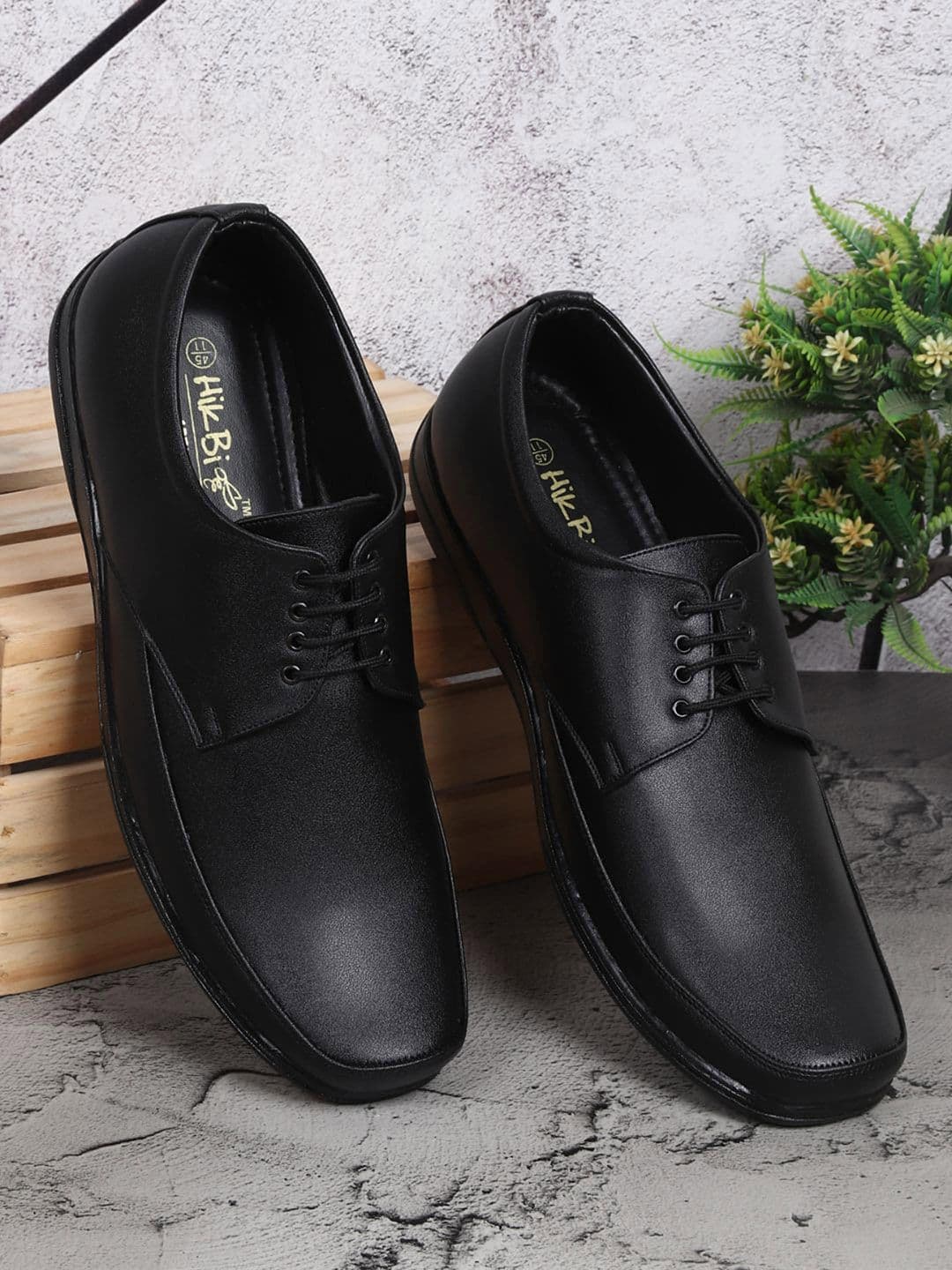 HikBi Men Leather Formal Derbys Shoes - view 1