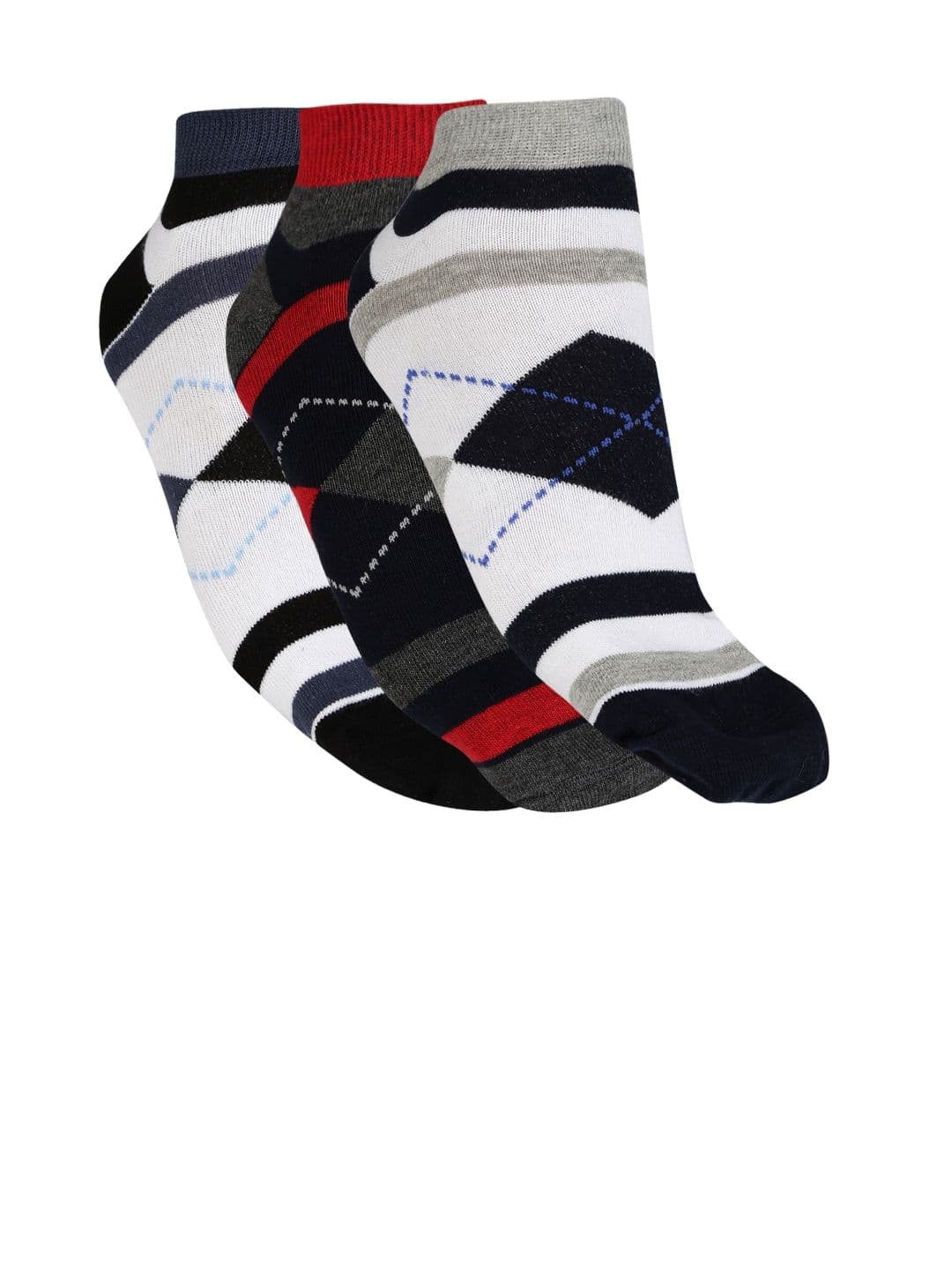 Mast & Harbour Men Pack of 3 Patterned Ankle-Length Socks - view 1