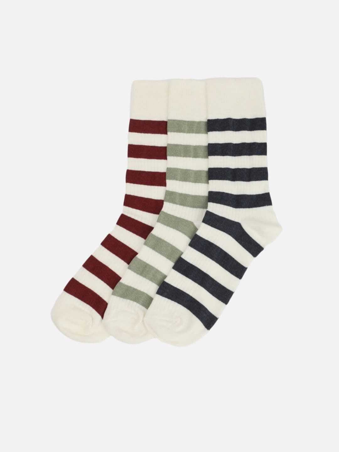 Trendyol Men Pack Of 3 Striped Calf-Length Socks - view 1