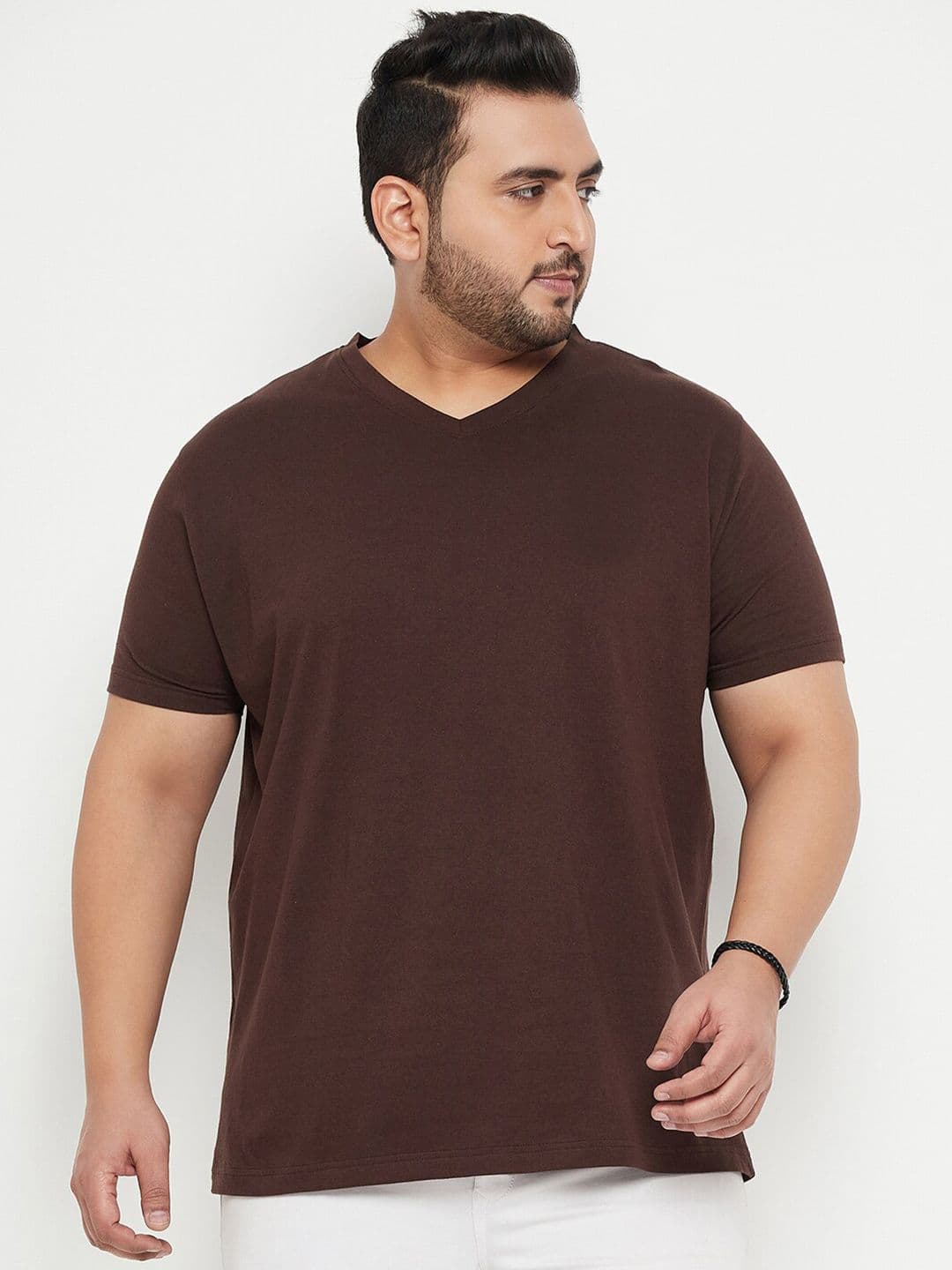 bigbanana Men Plus Size Cotton V-Neck T-shirt - view 1