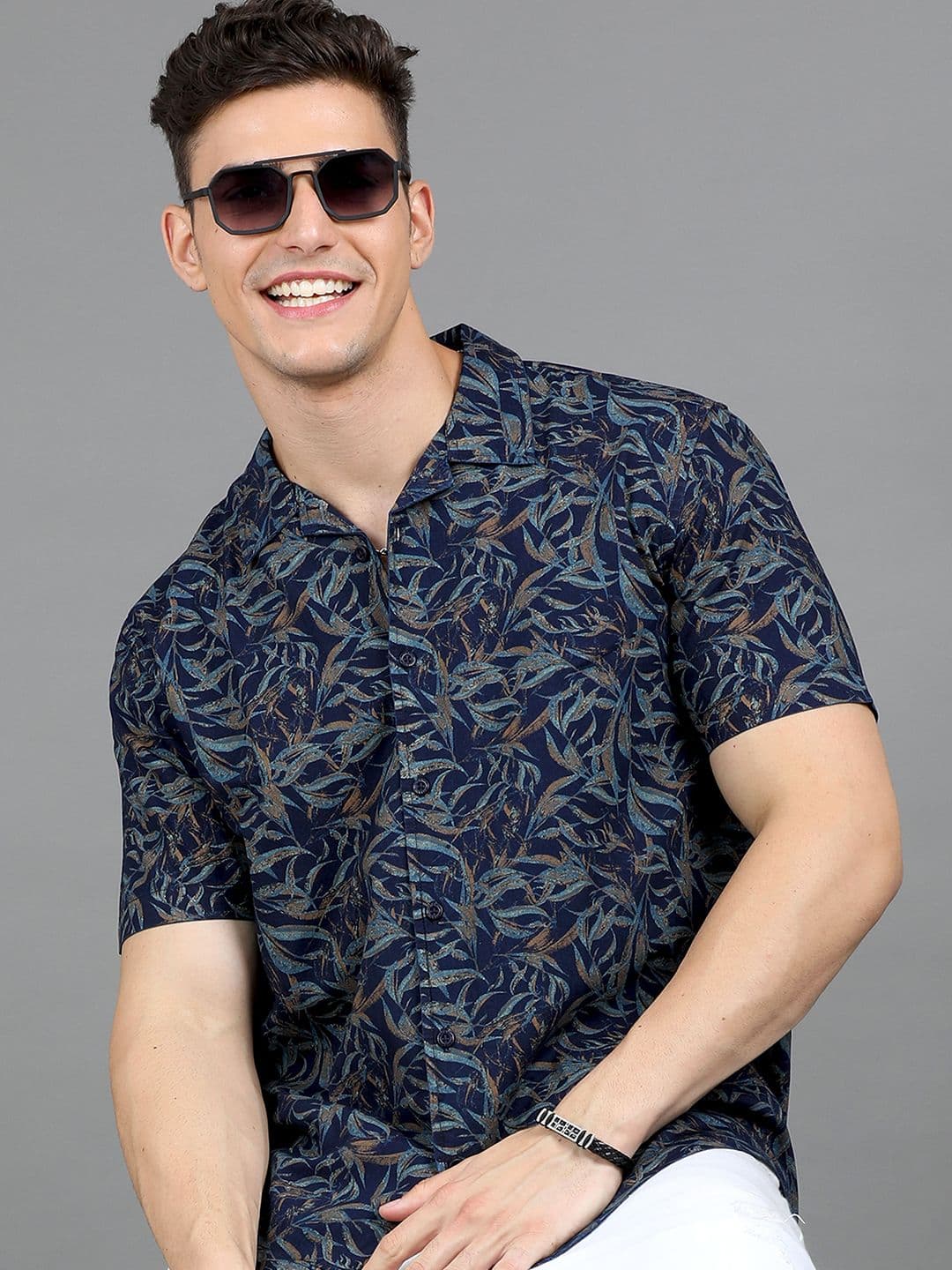 HERE&NOW Floral Printed Cotton Casual Shirt - view 1