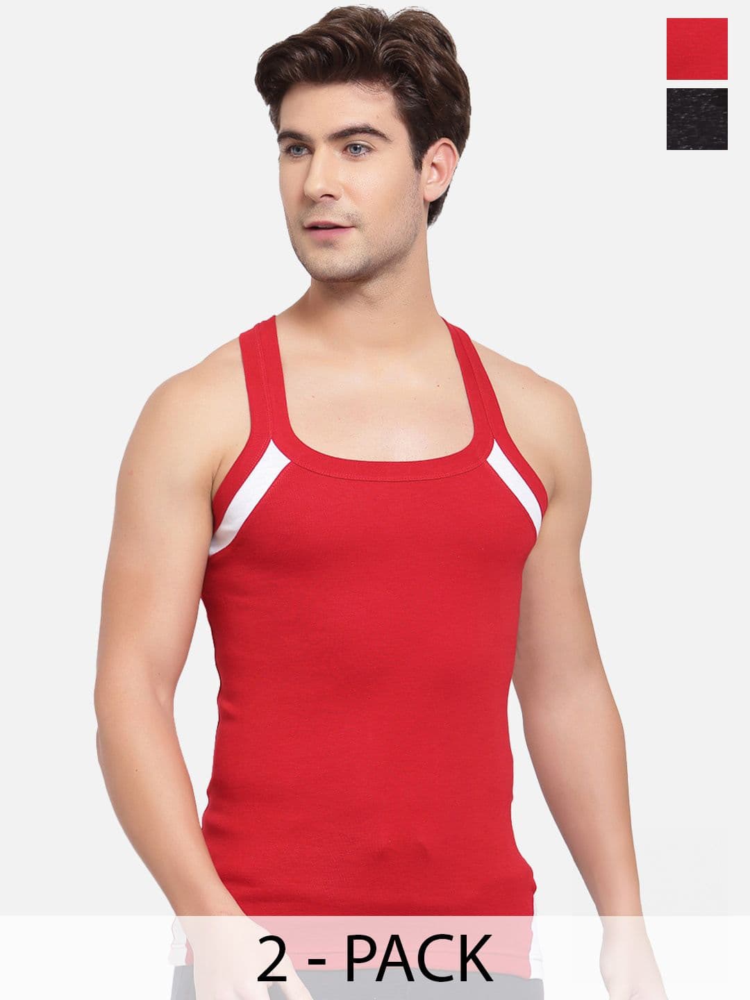 SPORTO Pack of 2 Cotton Gym Innerwear Vests - view 1