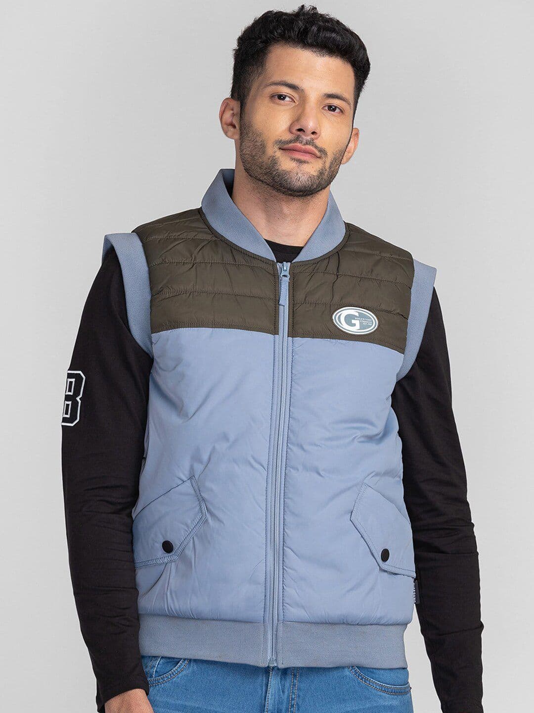 GIORDANO Colourblocked Lightweight Padded Jacket - view 1