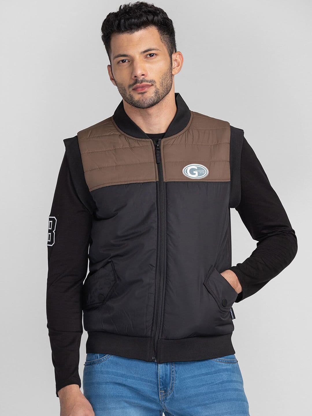GIORDANO Colourblocked Lightweight Padded Jacket - view 1