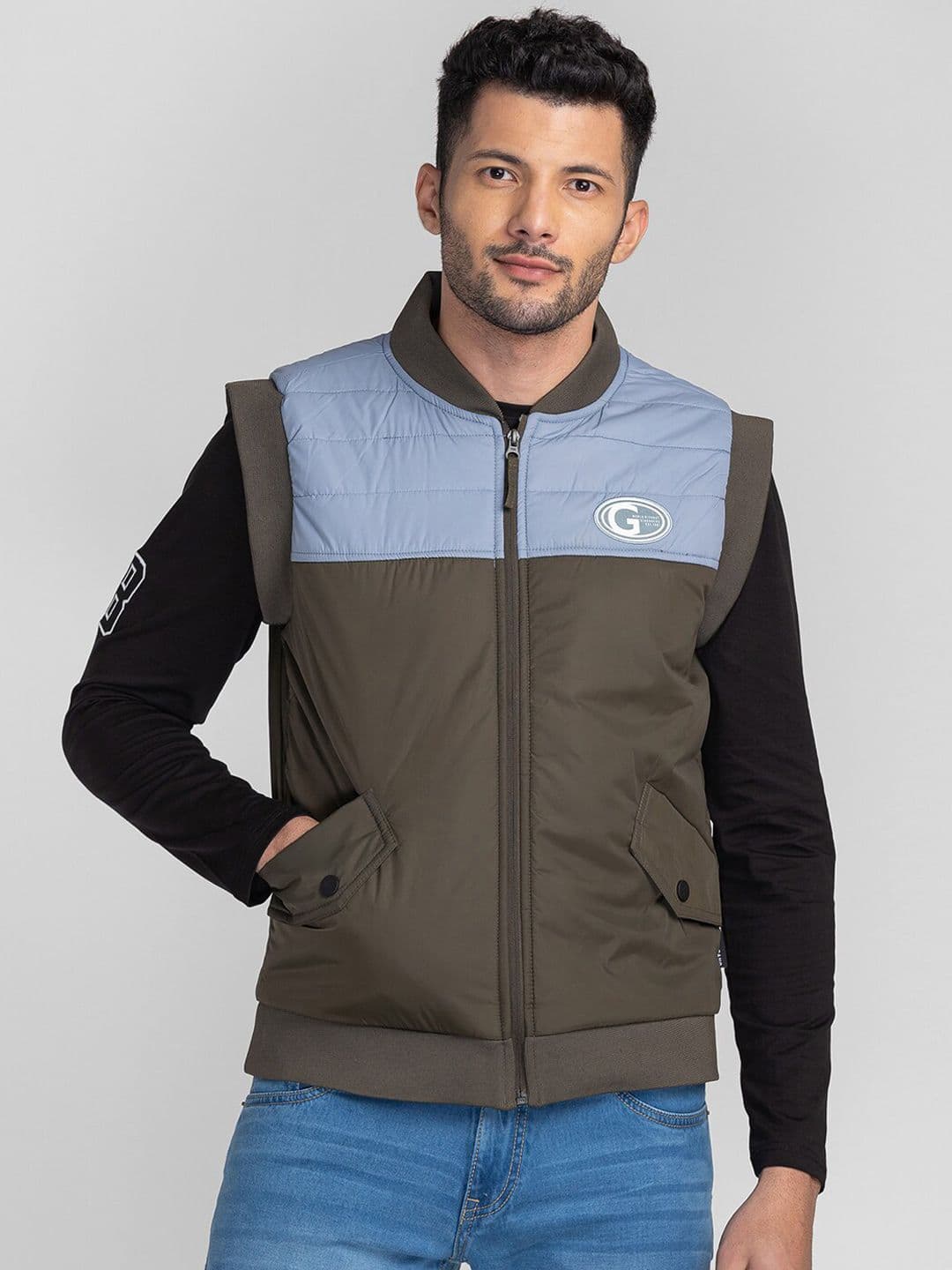 GIORDANO Colourblocked Lightweight Padded Jacket - view 1