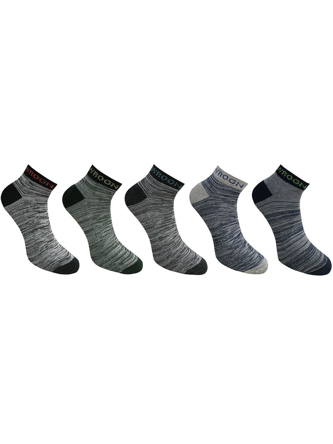 WROGN Men Pack Of 5 Patterned Ankle Length Socks - view 1