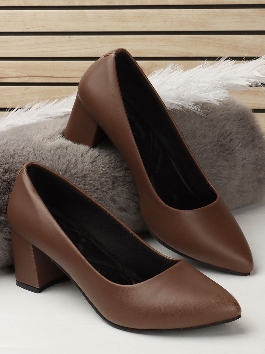 Denill Pointed Toe Block Heel Pumps - view 1