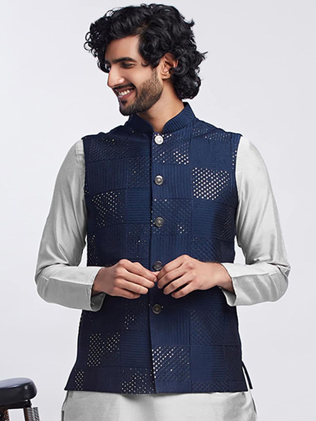 KISAH Embellished Nehru Jacket - view 1