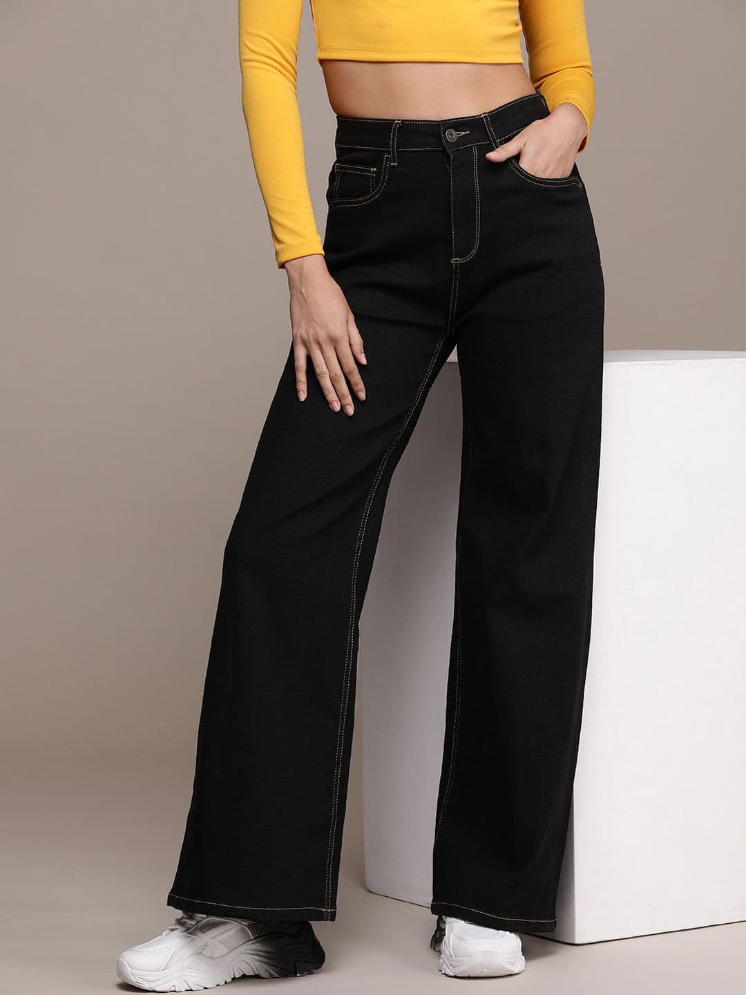 The Roadster Life Co. Women Wide Leg High-Rise Stretchable Jeans - view 1