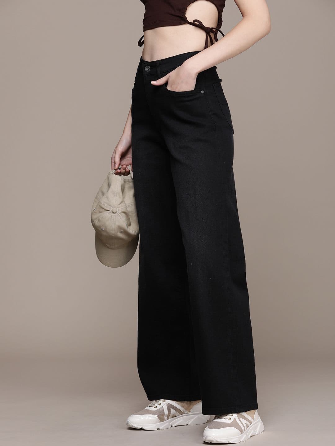 The Roadster Life Co. Women Wide Leg High Rise Stretchable Jeans - view 1