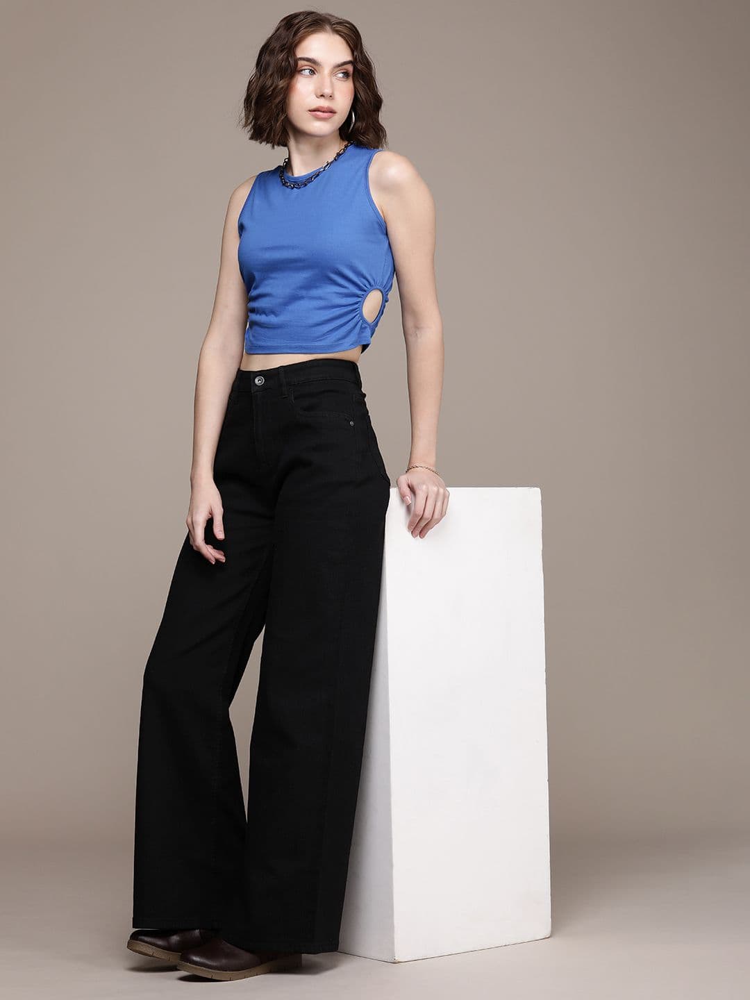 The Roadster Life Co. Women Wide Leg High-Rise Stretchable Jeans - view 1